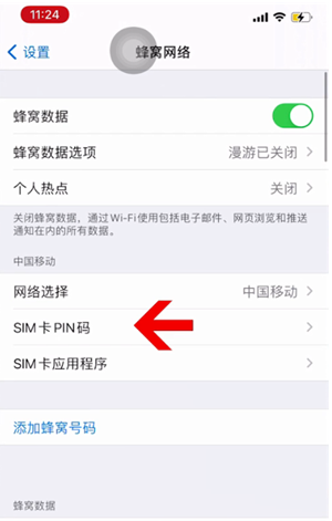 桂阳苹果14维修网分享如何给iPhone14的SIM卡设置密码 