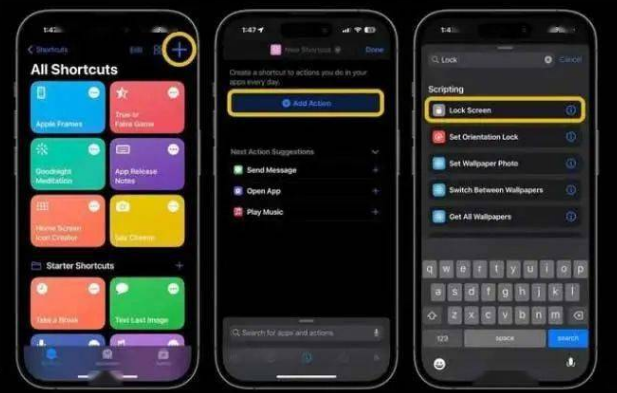 桂阳苹果14锁屏维修店分享iPhone14升级iOS16.4后如何创建锁屏快捷方式 